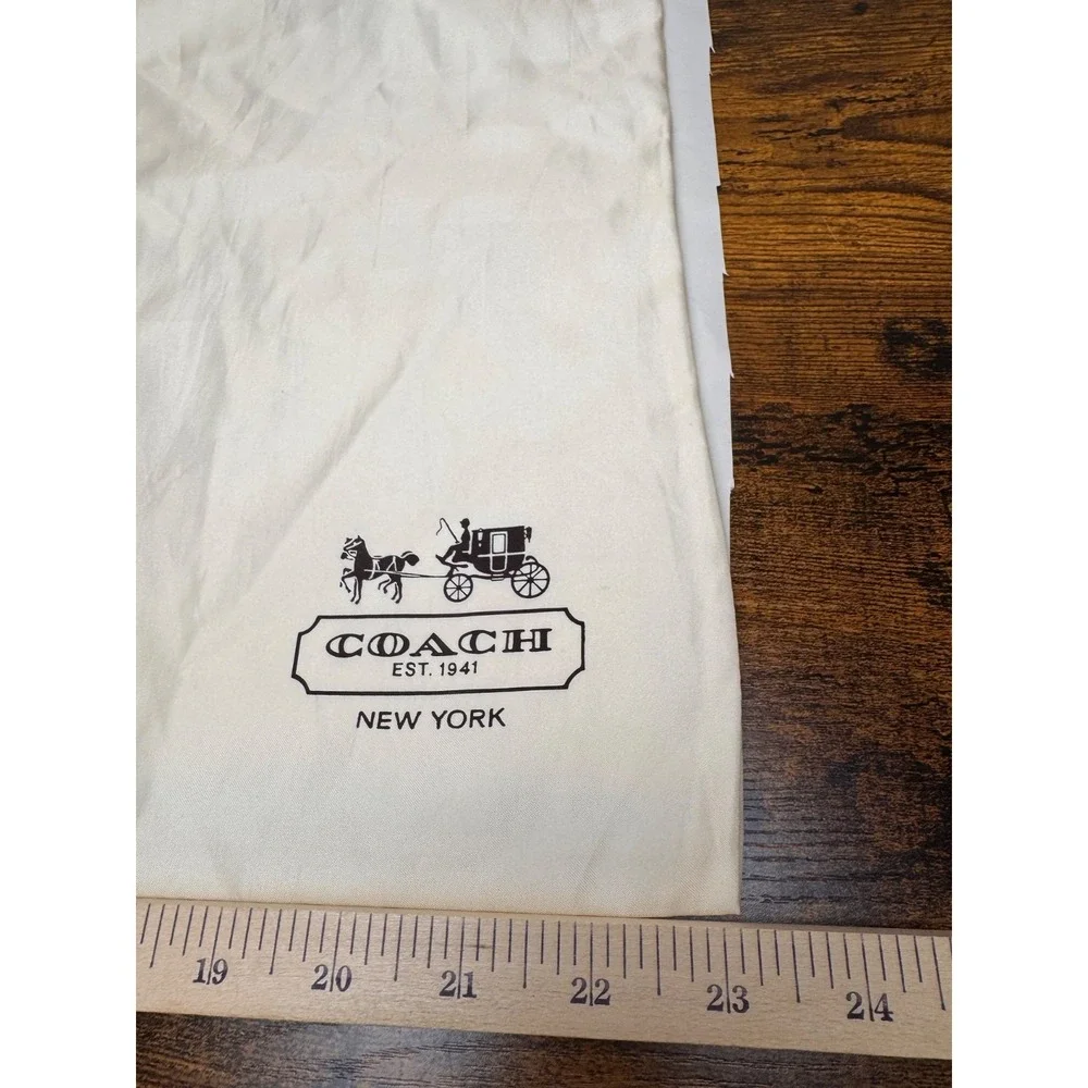 Coach Dust Bag Drawstring Storage Bag White Canvas 23x19 Purse Handbag Large